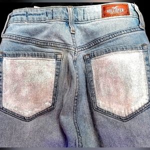 Hollister light blue custom designed rear pocket "Bling, Bling Baby"!